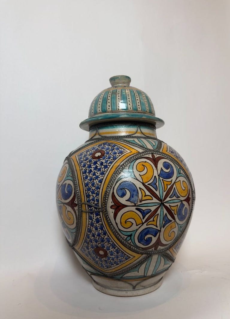 Moroccan Azure Mosaic Vase