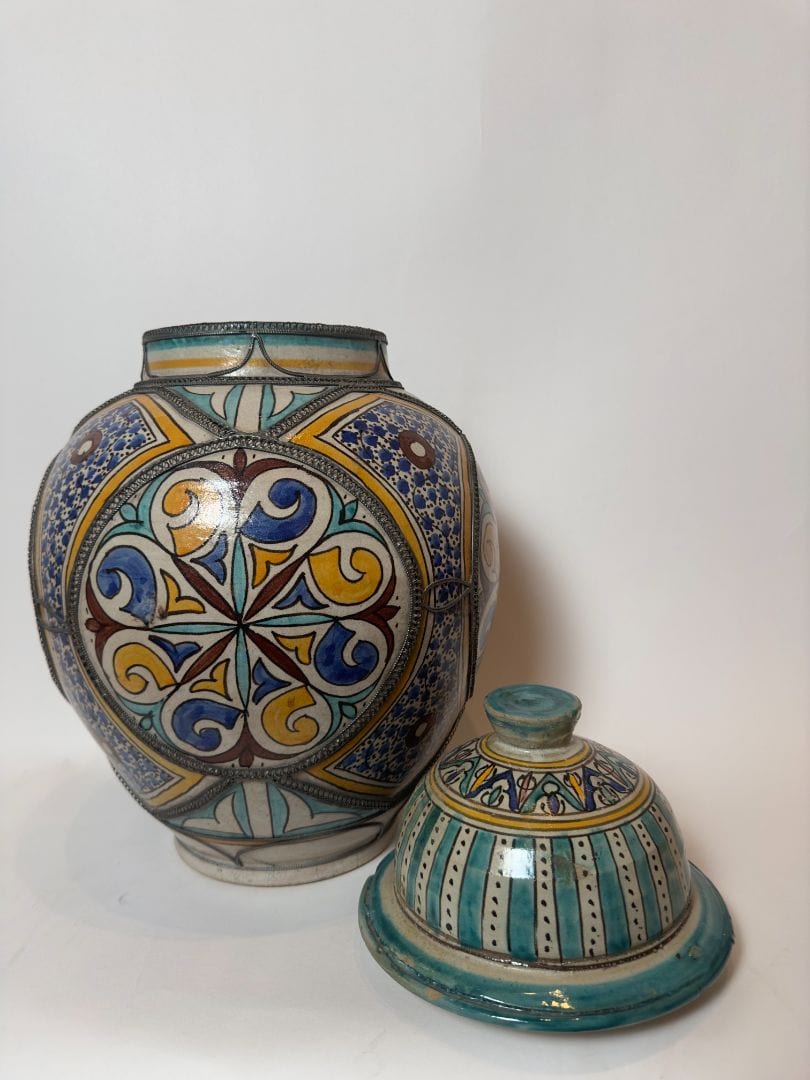 Moroccan Azure Mosaic Vase