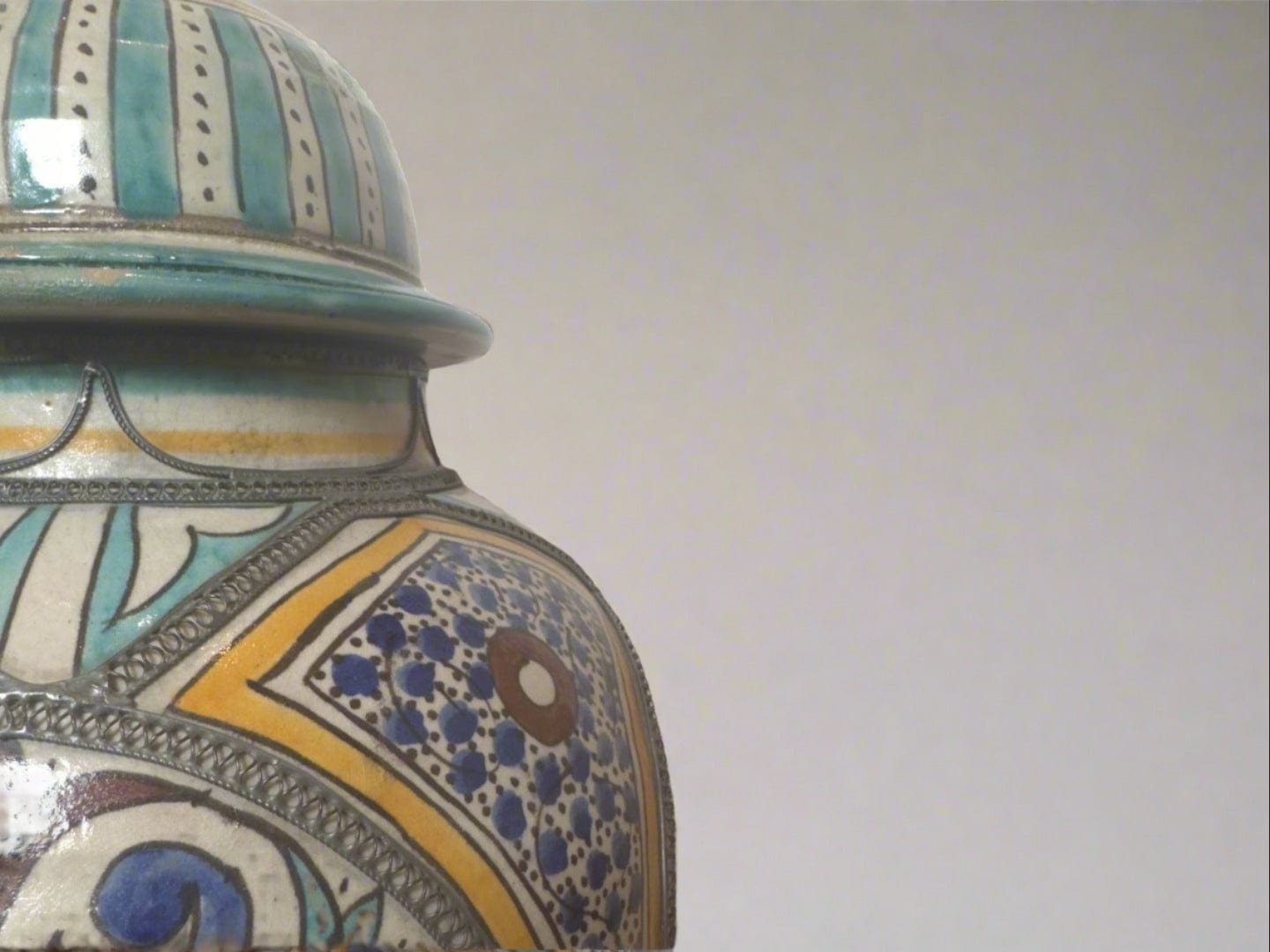 Moroccan Azure Mosaic Vase