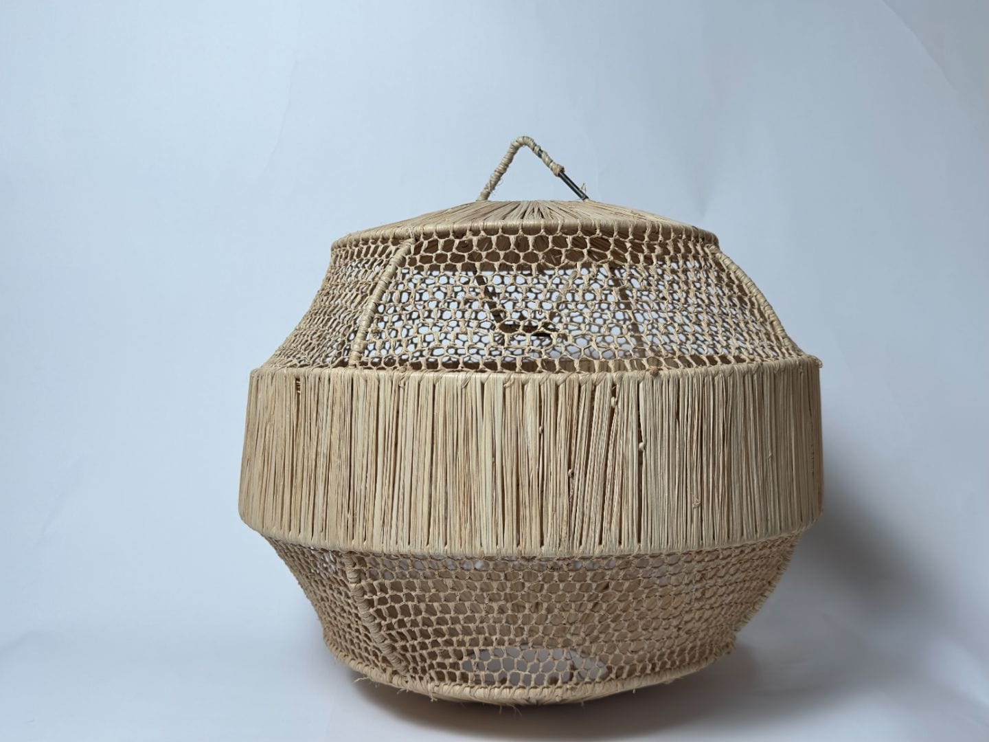 "Sunlit Cove" Raffia Light Fixture