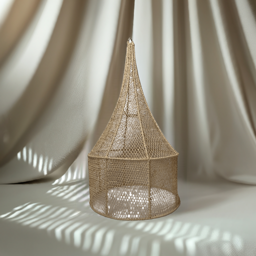 "Atlas Dawn" Raffia Light Fixture