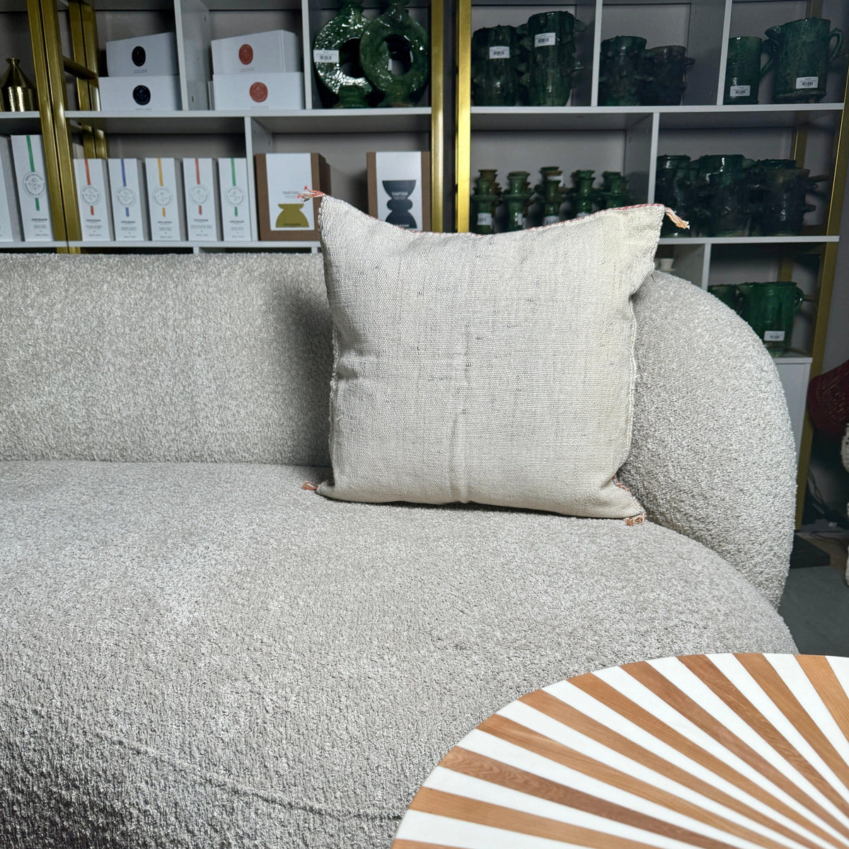 Cactus Silk Pillow | Beige