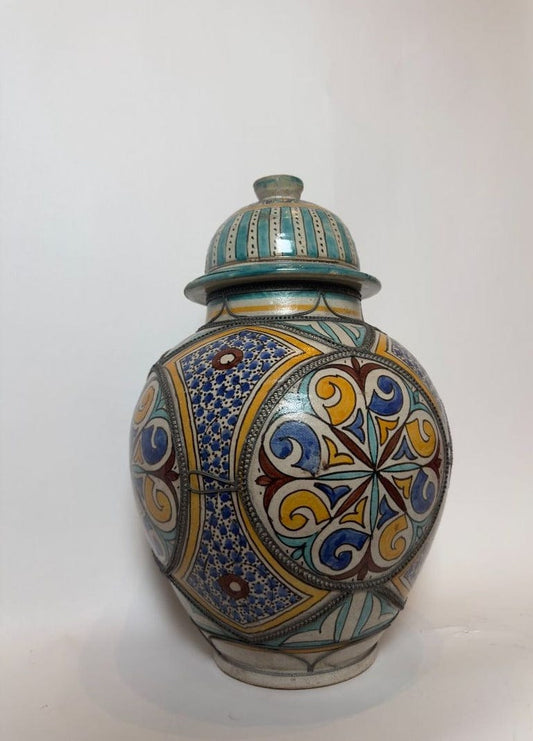 Moroccan Azure Mosaic Vase