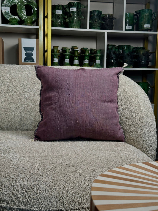 Cactus Silk Pillow | Dark Purple