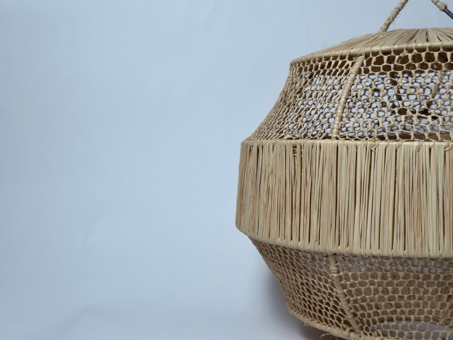 "Sunlit Cove" Raffia Light Fixture