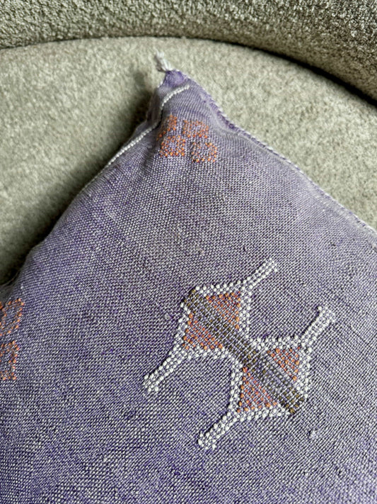 Cactus Silk Pillow | Light Purple
