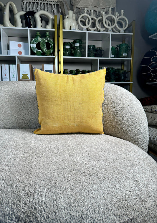 Cactus Silk Pillow | Yellow